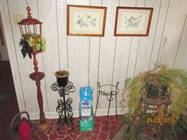 PLANT STANDS, WALL ART