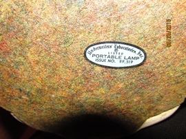 BOTTOM OF LAMPS, PORTABLE LAMP, ISSUE NO. 89,519 (MATCHED PAIR)