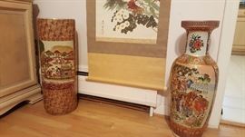 Satsuma vase and umbrella holder