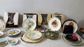 hand painted china and porcelain, collectors plates and series