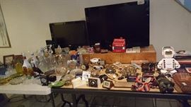 More clock radios, ashtrays and vintage toys and glass decanters [Lots Available]