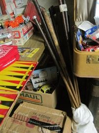 ANTIQUE WOOD SHAFT CLUBS 