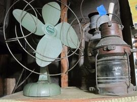 VINTAGE FAN ...AND .LANTERNS