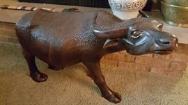 Large Carved Floor Standing Water Ox