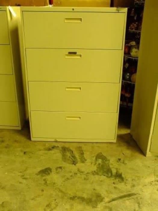 4 drawer lateral filing cabinet. QTY 4