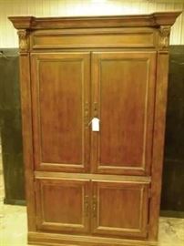 TV Armoire with pickled finish