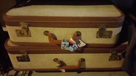 suitcases, bakelite handle