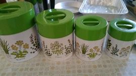 Canisters and kitchen 1950s to now