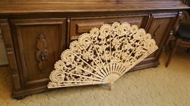 large decorative plastic fan