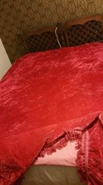 Red velvet comforter