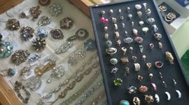 brooches, necklaces, rings