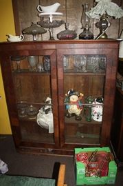 English curio cabinet