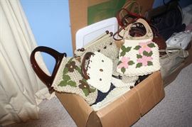 Macrame purses.  Handmade