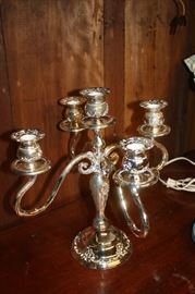 Silverplate  candelabra