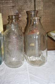 Vintage milk bottles