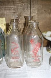 Vintage milk bottles