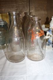Vintage milk bottles