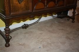 Legs of buffet, note the iron work