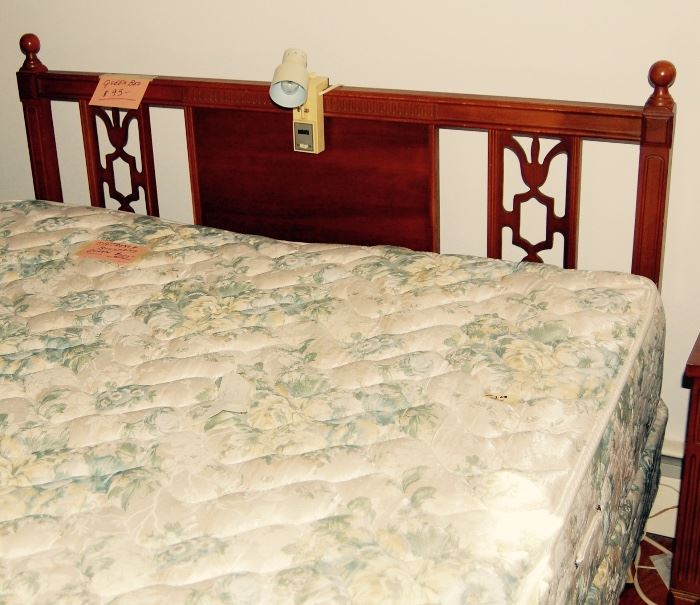 QUEEN SIZE HEADBOARD AND A QUEEN MATTRESS IN GREAT CONDITION