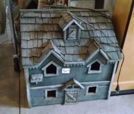 Folk art bird house, one of three