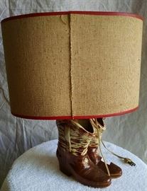 McCoy cowboy boot lamp with original shade