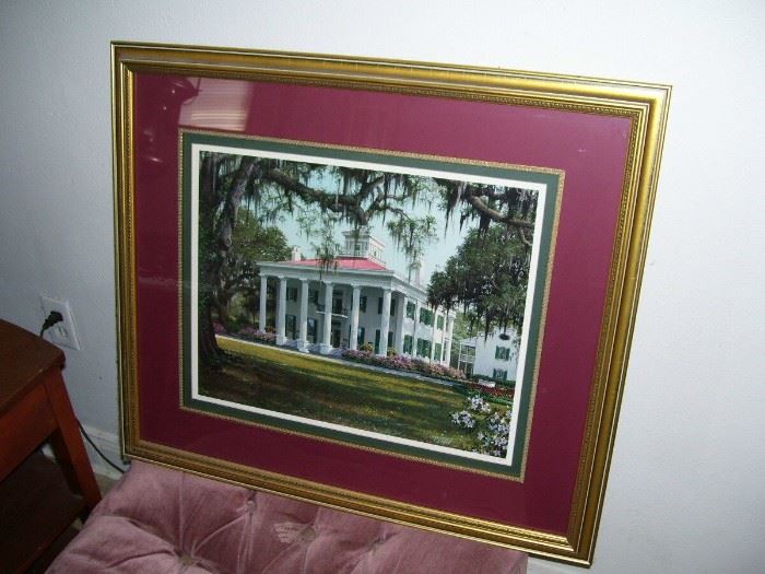 Signed and numbered Kendrick print of D'Everaux plantation