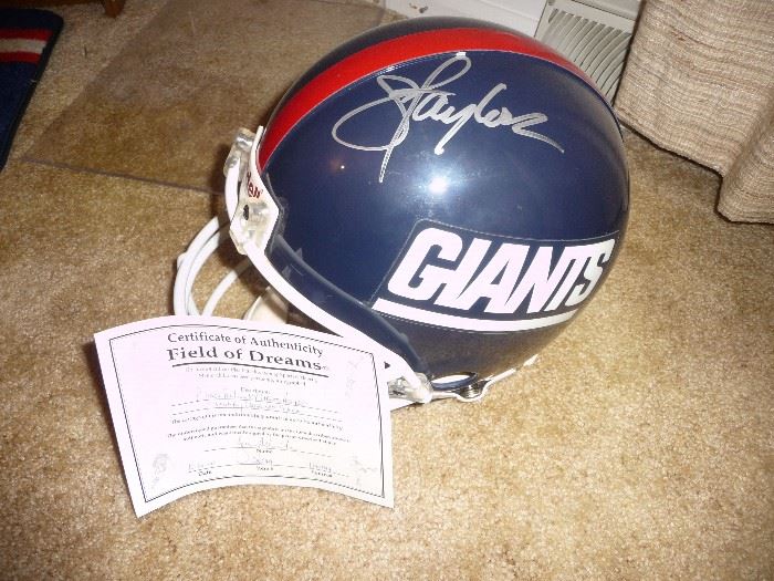 Taylor signed helmet for the New York Giants
