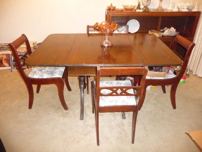 drop leaf table and chairs