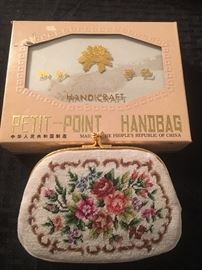 Petit point handbag - wallet size 
