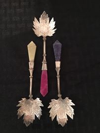 Unique spoons with stone handles