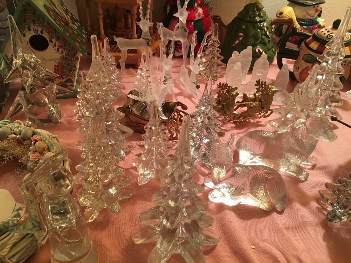 Glass Christmas tree collection - enough for a forest!!