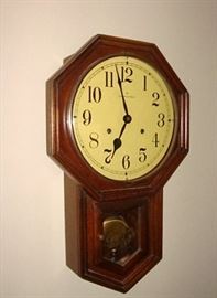 HAMILTON REGULATOR WALL CLOCK W/KEY