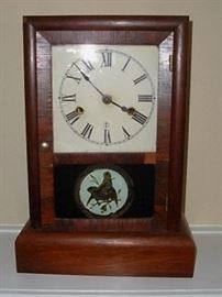 SETH THOMAS THIRTY HOUR SPRING MANTEL CLOCK W/KEY - WORKS BEAUTIFULLY !