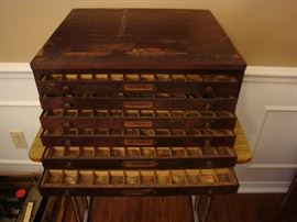 OLD KK CRYSTAL CO. DURALIFE STEEL CABINET WITH CRYSTALS