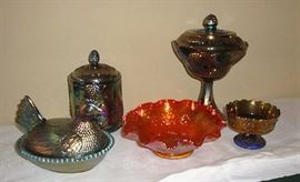 VINTAGE CARNIVAL & FENTON GLASSWARE