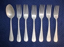 WORLD WAR 2 LUFTWAFFE MESS HALL FORKS & SPOON WITH THIRD REICH EMBLEM. SEE NEXT PICTURE