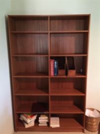 Double wood bookcase