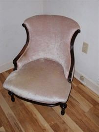 c1875 Renaissance Finger Carved Walnut Ladies Chair