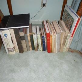 Many old books.