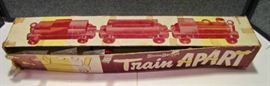 vintage toy wood train 
