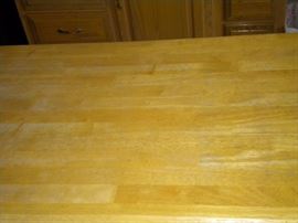 Butcher's block on casters with drawer