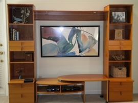 Danish Modern Solid Teak Entertainment Center. Made in Denmark New over $5000.00