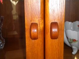 Domino Mobler of Denmark-Danish Modern glass front cabinet with two drawers