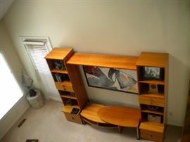 Danish Modern Solid Teak Entertainment Center. Made in Denmark New over $5000.00