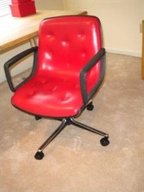 MCM/Vintage red desk chair on casters