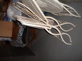 Wrought iron fold up patio table and chairs