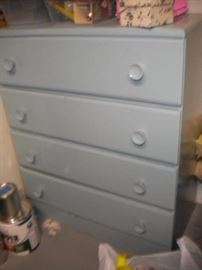 Small blue chest of drawers