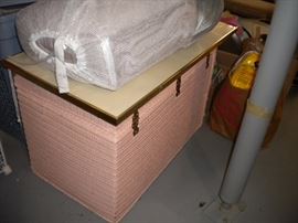 Pink wicker chest
