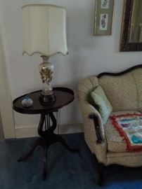 Pair of tables and lamps