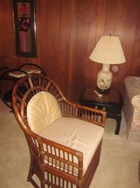 Rattan chairs, matching set